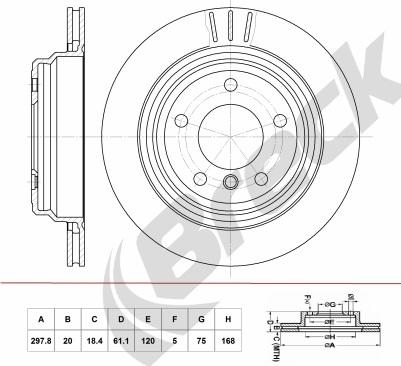 Breck BR 400 VA100 - Bremžu diski autospares.lv