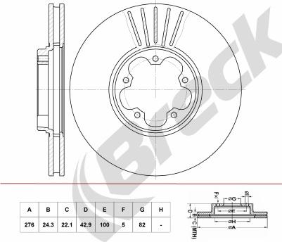 Breck BR 401 VA100 - Bremžu diski autospares.lv