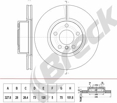 Breck BR 408 VH100 - Bremžu diski www.autospares.lv