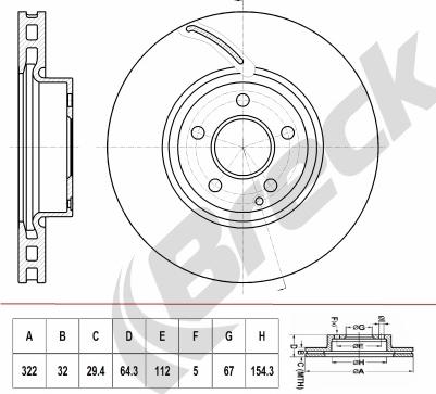 Breck BR 419 VH100 - Bremžu diski www.autospares.lv