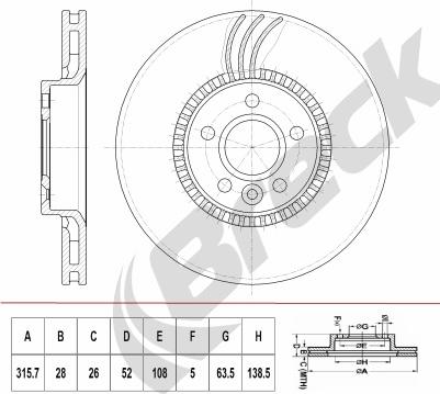 Breck BR 418 VH100 - Bremžu diski www.autospares.lv