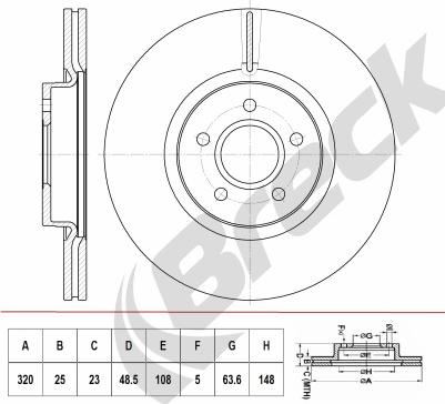 Breck BR 417 VA100 - Bremžu diski www.autospares.lv