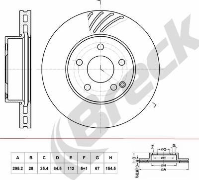 Breck BR 429 VH100 - Bremžu diski www.autospares.lv