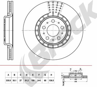 Breck BR 426 VH100 - Bremžu diski www.autospares.lv