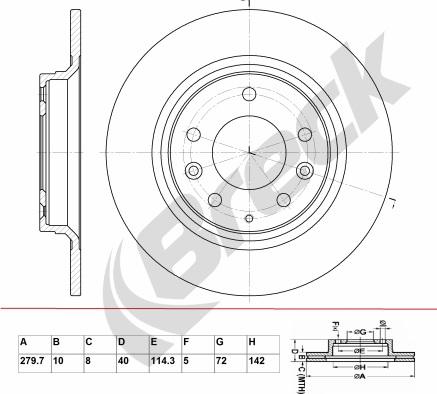 Breck BR 049 SA100 - Bremžu diski www.autospares.lv