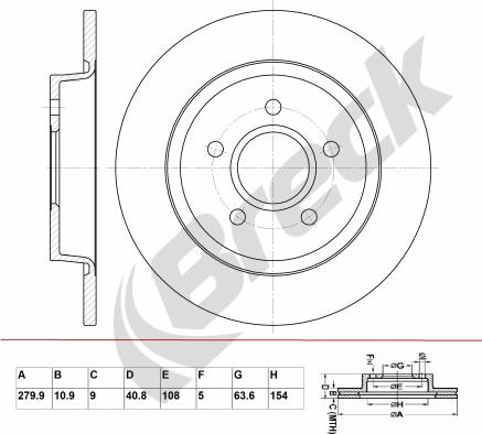 Breck BR 048 SA100 - Brake Disc www.autospares.lv