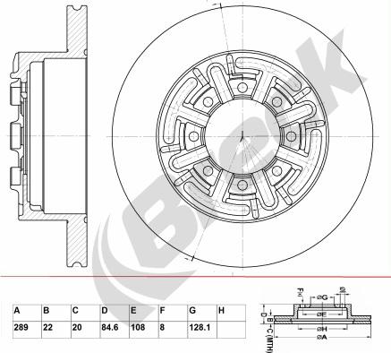 Breck BR 047 SA100 - Bremžu diski www.autospares.lv