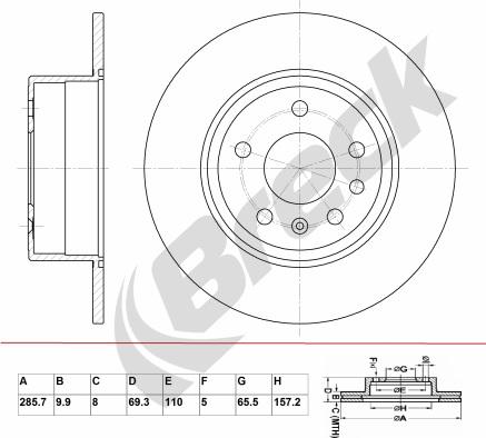 Breck BR 051 SA100 - Bremžu diski autospares.lv