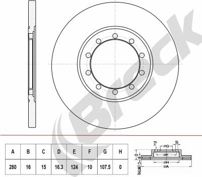 Breck BR 066 SA100 - Brake Disc www.autospares.lv