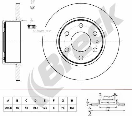 Breck BR 062 SA1A0 - Bremžu diski www.autospares.lv