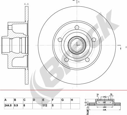 Breck BR 009 SA100 - Bremžu diski www.autospares.lv