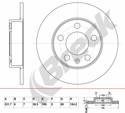 Breck BR 001 SA100 - Bremžu diski www.autospares.lv