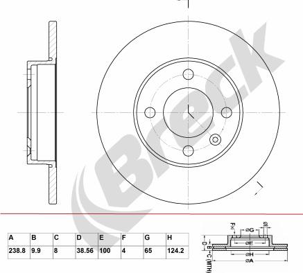 Breck BR 018 SA100 - Bremžu diski www.autospares.lv