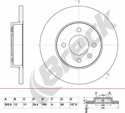 Breck BR 013 SA100 - Bremžu diski www.autospares.lv