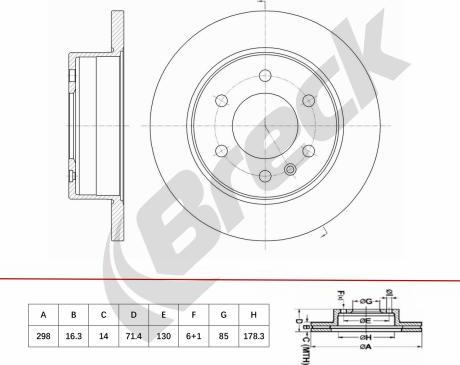 Breck BR 086 SA100 - Bremžu diski www.autospares.lv