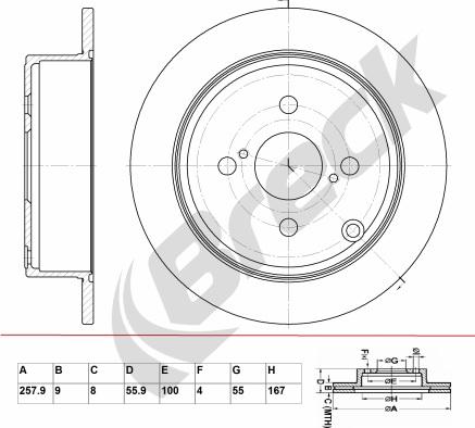 Breck BR 026 SA100 - Тормозной диск www.autospares.lv