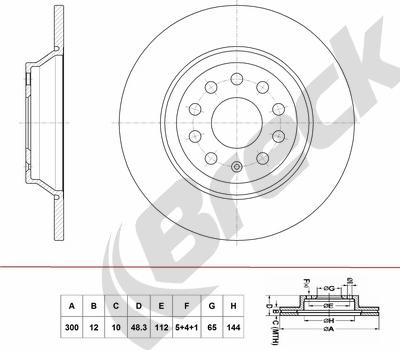 Breck BR 076 SA100 - Bremžu diski www.autospares.lv