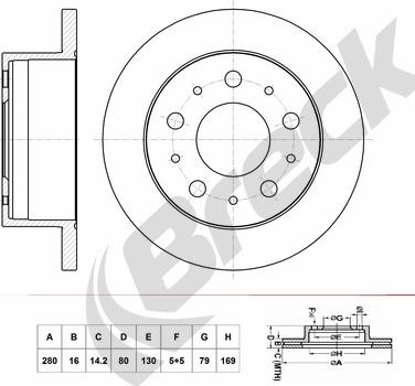 Breck BR 070 SA100 - Bremžu diski autospares.lv