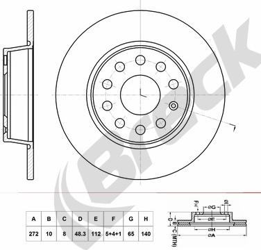 Breck BR 071 SA100 - Bremžu diski www.autospares.lv