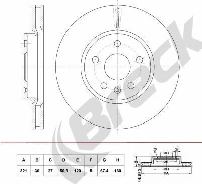 Breck BR 396 VA100 - Bremžu diski www.autospares.lv