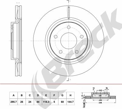 Breck BR 398 VA100 - Bremžu diski www.autospares.lv