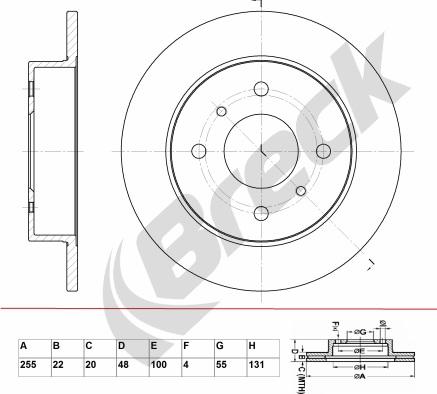 Breck BR 342 VA100 - Bremžu diski www.autospares.lv