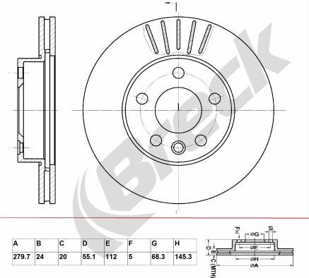 Trusting DF531 - Bremžu diski www.autospares.lv