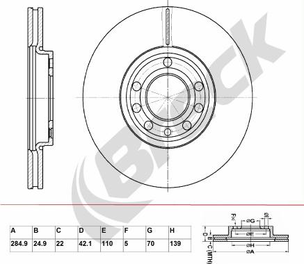 Breck BR 351 VA100 - Bremžu diski www.autospares.lv