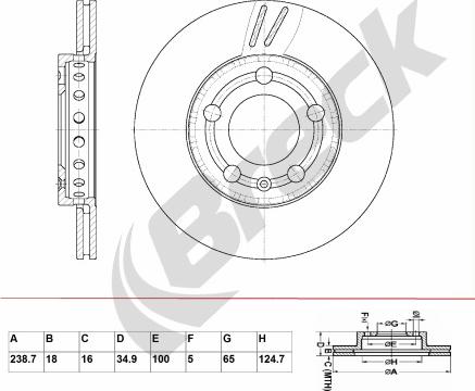 Breck BR 309 VA100 - Bremžu diski www.autospares.lv