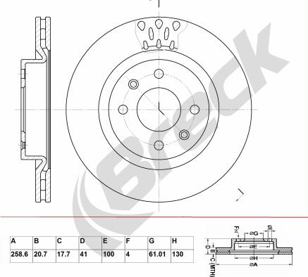 Breck BR 304 VA100 - Bremžu diski www.autospares.lv