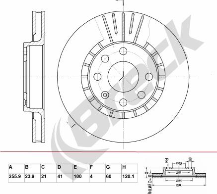 Breck BR 305 VA100 - Bremžu diski autospares.lv