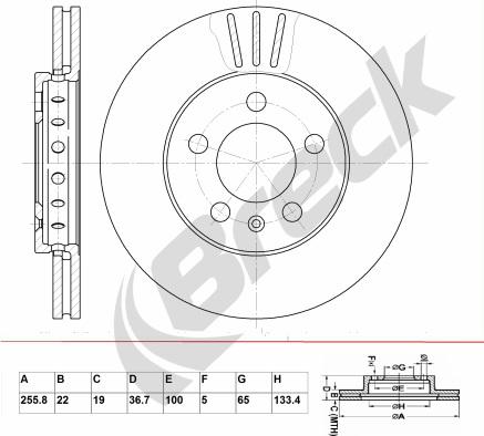 Breck BR 302 VA100 - Тормозной диск www.autospares.lv