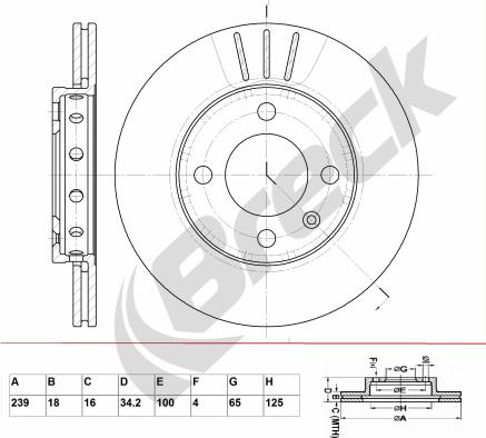 Breck BR 317 VA100 - Bremžu diski autospares.lv