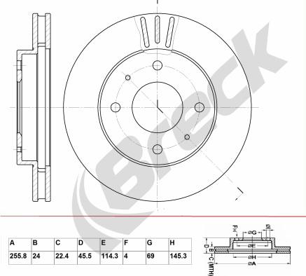 Breck BR 381 VA100 - Тормозной диск www.autospares.lv