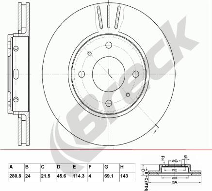 Breck BR 331 VA100 - Bremžu diski www.autospares.lv