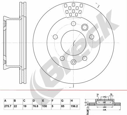 Breck BR 325 VA100 - Тормозной диск www.autospares.lv