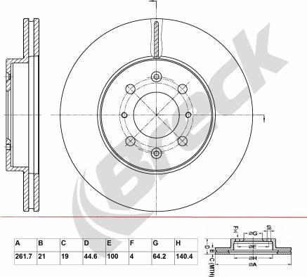 Breck BR 320 VA100 - Bremžu diski www.autospares.lv