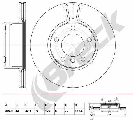 Breck BR 375 VA100 - Тормозной диск www.autospares.lv