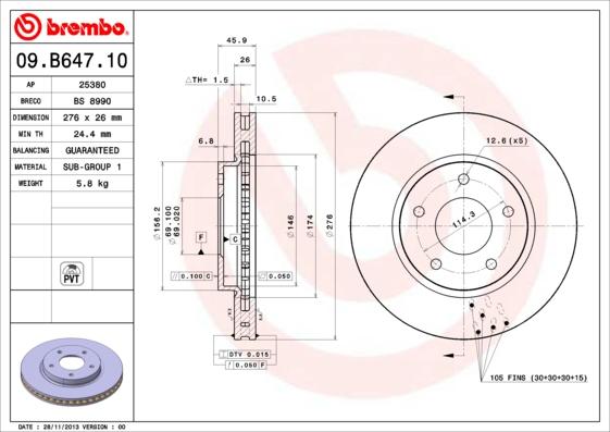 Breco BS 8990 - Bremžu diski www.autospares.lv