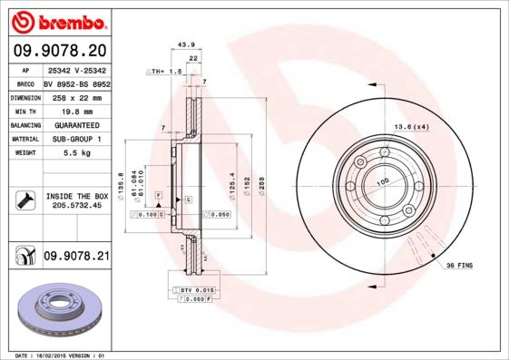 Breco BV 8952 - Bremžu diski www.autospares.lv