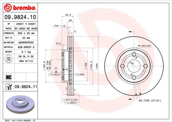 Breco BS 8560 - Bremžu diski www.autospares.lv