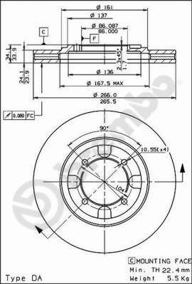 Kavo Parts BR-5713-C - Bremžu diski www.autospares.lv