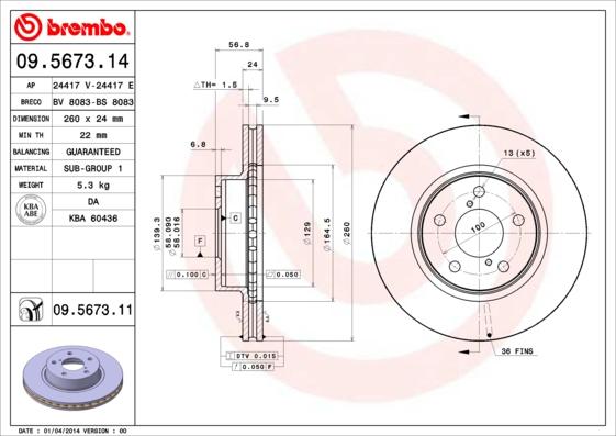 Breco BS 8083 - Bremžu diski autospares.lv