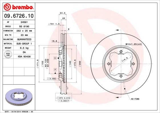 Breco BS 8190 - Bremžu diski autospares.lv