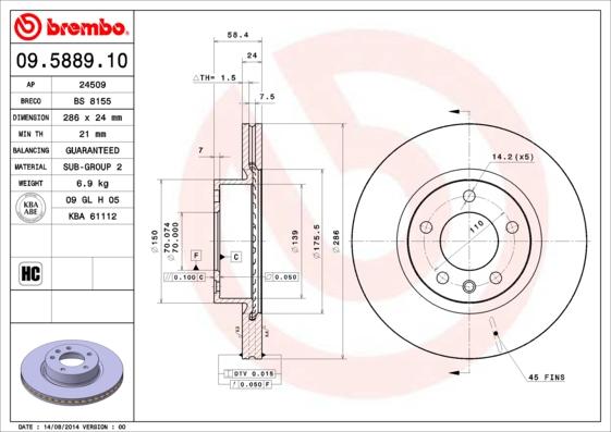 Breco BS 8155 - Bremžu diski autospares.lv