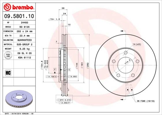 Breco BS 8135 - Bremžu diski autospares.lv