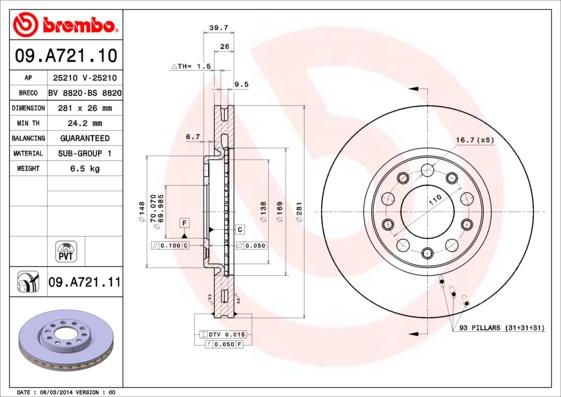 Breco BV 8820 - Bremžu diski autospares.lv