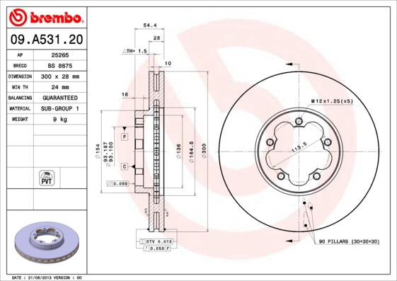 Breco BS 8875 - Bremžu diski www.autospares.lv