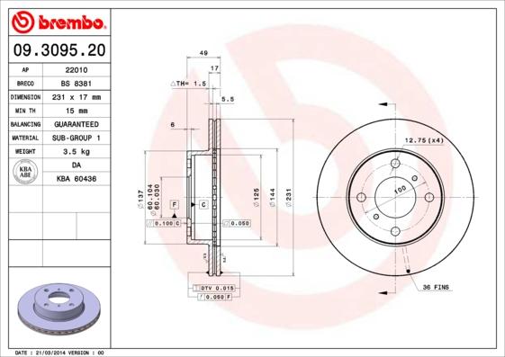 Breco BS 8381 - Bremžu diski www.autospares.lv