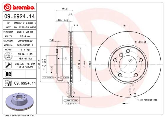 Breco BV 8256 - Brake Disc www.autospares.lv